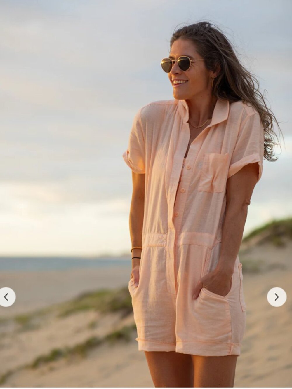 Nyla Linen Roper - Peach